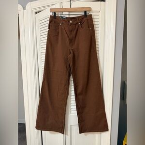 NWT H&M Brown High-Waisted Wide Leg Jeans